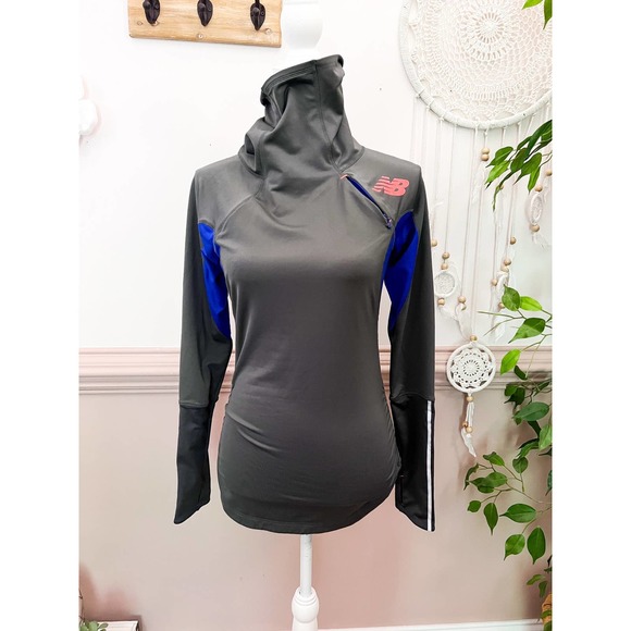 New Balance Long Sleeve Funnel Neck Running Shirt Size Small - Picture 1 of 7